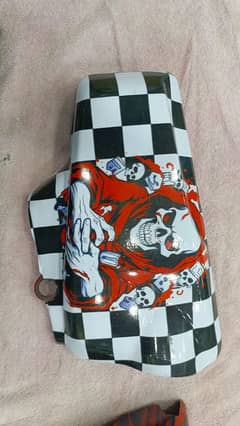 Honda cg 125 side cover with 3d stickers