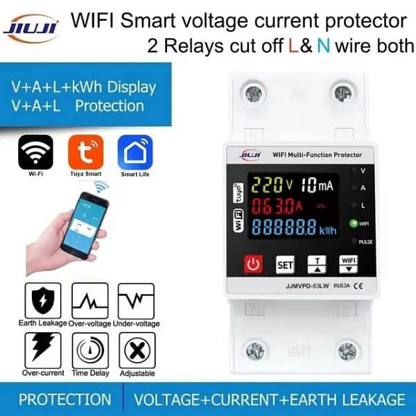 Wifi Energy meter Tuya smartlife app 63A 5