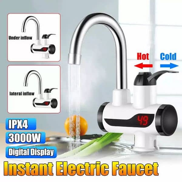 Instant Hot Water Tap, Kitchen & Bathroom Digital Display Geyser 1