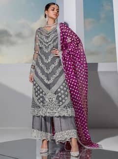 Brand:*ZAINAB CHOTANI* 3pc suit for party winter collection 0