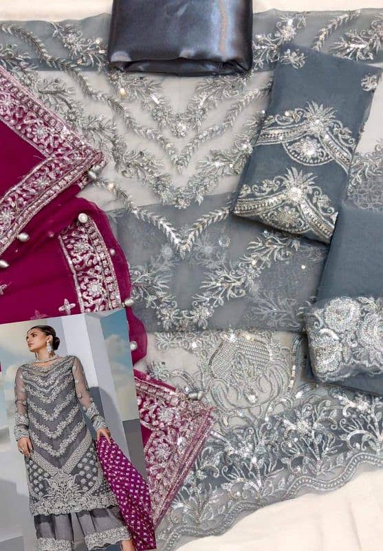 Brand:*ZAINAB CHOTANI* 3pc suit for party winter collection 3