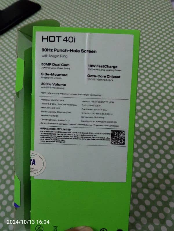 Infinix HOT 40i 6 months warranty almost new condition 3