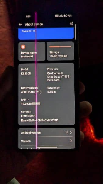 OnePlus 8T 12+256Gb condition ok ha with 65wat fast charger 0