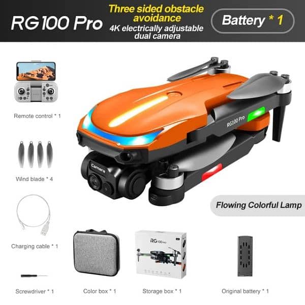 RG100Pro Brushless Motors Drones Foldable Camera Drone 3