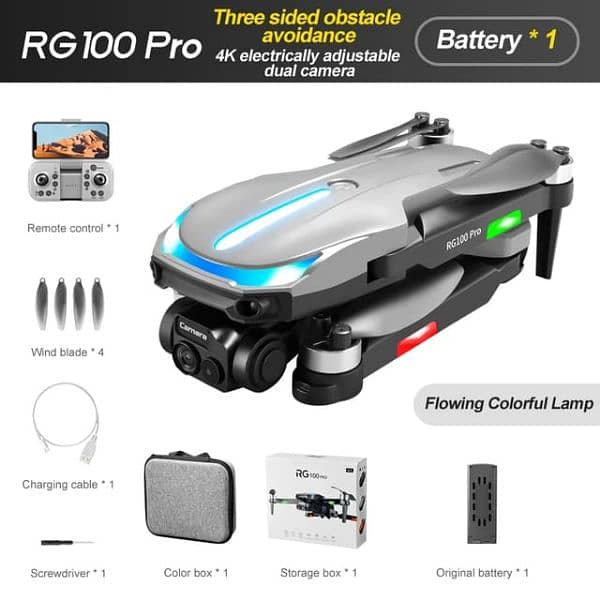 RG100Pro Brushless Motors Drones Foldable Camera Drone 6