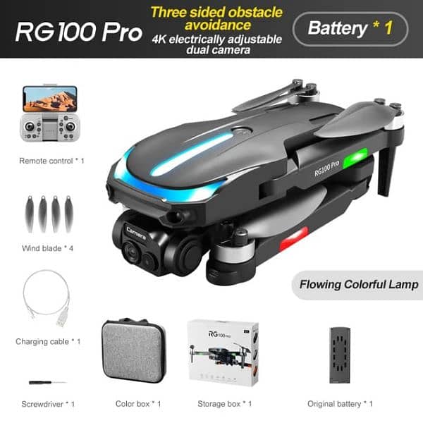 RG100Pro Brushless Motors Drones Foldable Camera Drone 8