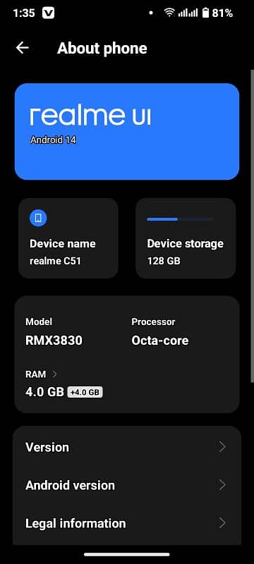 Realme C51 4+4/128 5