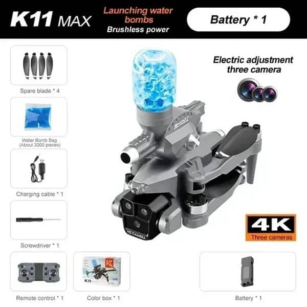 K11MAX Triple Camera Foldable Drone Brushless Motors Drones 4