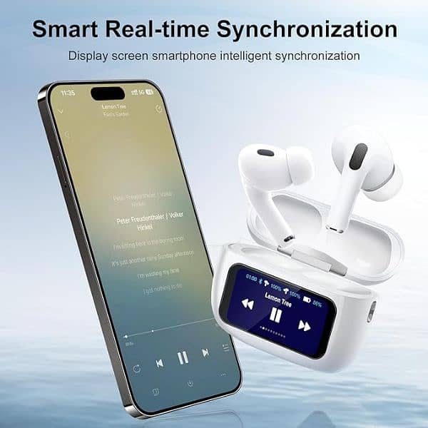 A9 Pro Touch Screen Earbuds ANC Wireless With Bluetooth 5.4LCD Display 3