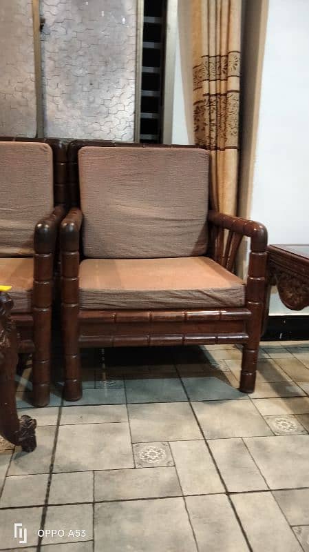 wooden sofa set. . . 2