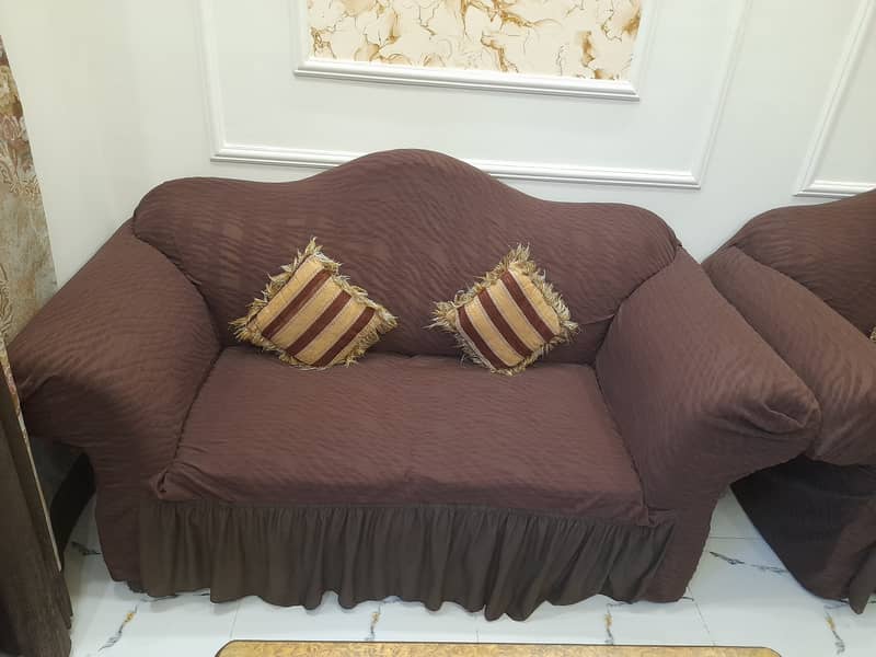 6 Seater Sofa Set with Cushions 5