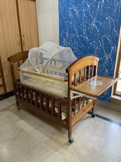 Baby Cot Bed - Like New with Complete Accessories