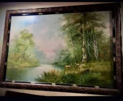 handmade painting antique piece