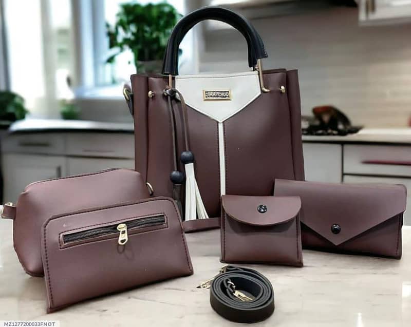 Ladies Leather handbag Most dimanding bags 5 piece of Hand Bags 2