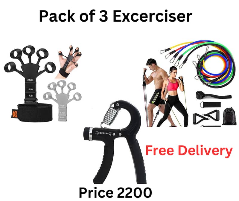 Excercise Offer Pack of 3 Hand Gripper|Finger Excercisor|Resistance ba 0