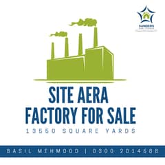 SITE AERA | INDUSTRIAL FACTORY FOR SALE | NEAR HEAD OFFICE MEEZAN BANK | REASONABLE DEMAND |