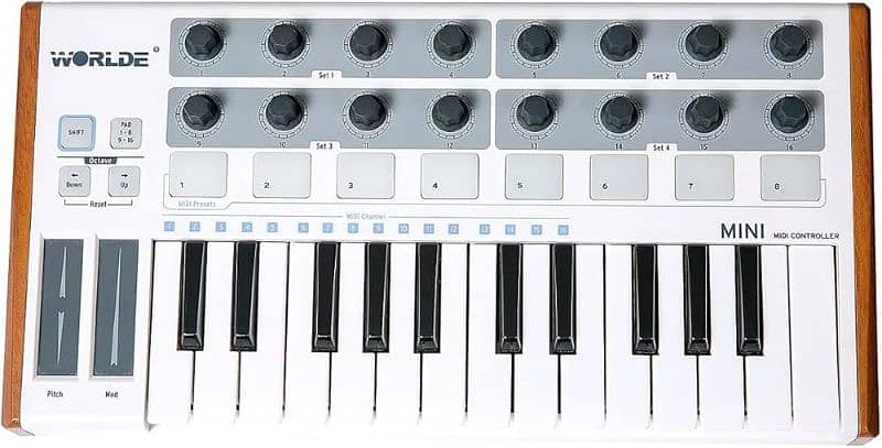 Intelligent small 25 button MIDI keyboard with USB 1