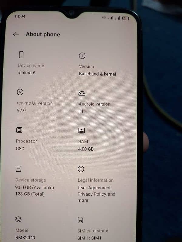 realme 6i with complete box (4gb /128gb) 4