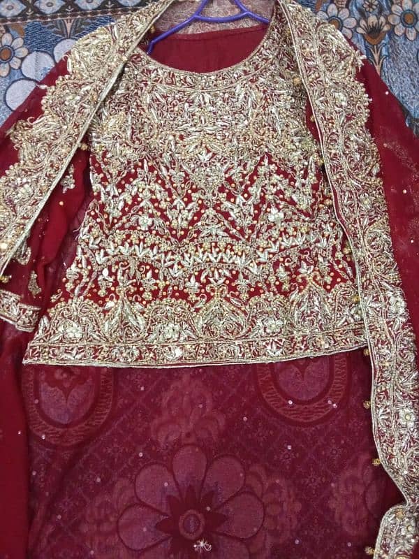 Red bridel lehnga 1