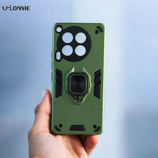 Techno Camon 30 Back Cover Shockproof Armor Protection Ringholder Case 2