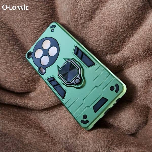 Techno Camon 30 Back Cover Shockproof Armor Protection Ringholder Case 5