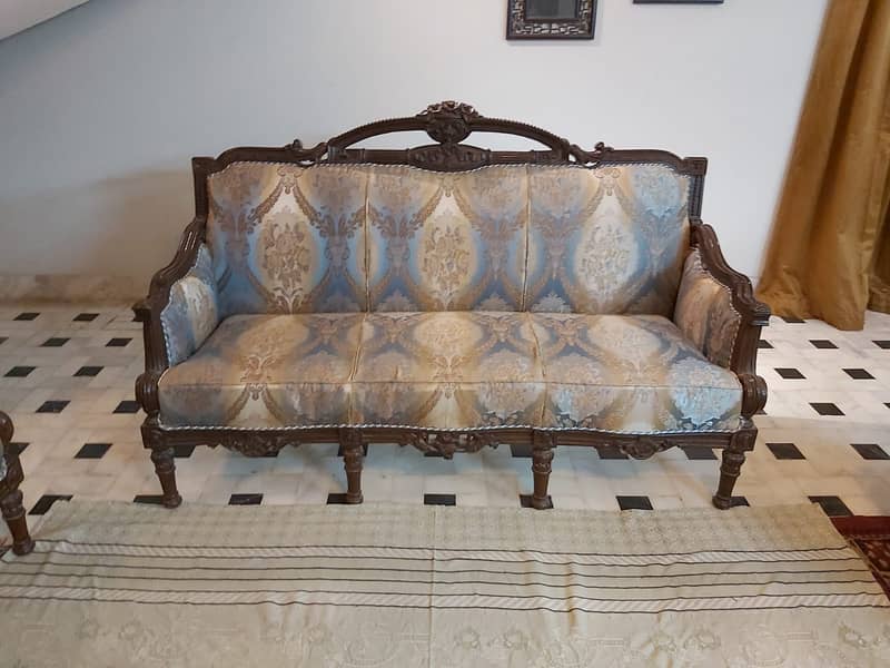 Pure sheesham wood sofa set 3