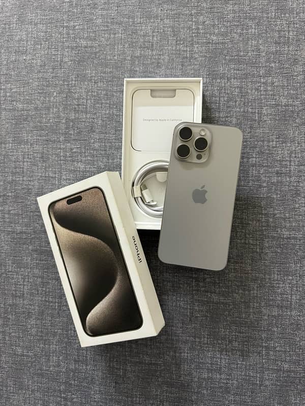 iPhone 15 Pro Max 256gb Complete Box Pta Approved HK 0