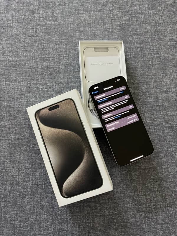 iPhone 15 Pro Max 256gb Complete Box Pta Approved HK 4