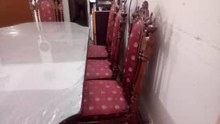 Royal Style Crafted Dining Table 8 Chairs