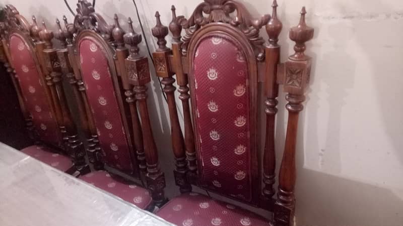 Royal Style Crafted Dining Table 8 Chairs 1