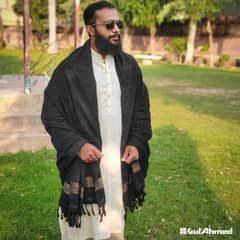 Men Cotton Velvet Texture Shawl