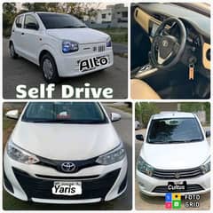 Rent a Car without driver/ car rental/ self drive/ Yaris/Alto/ Cultus