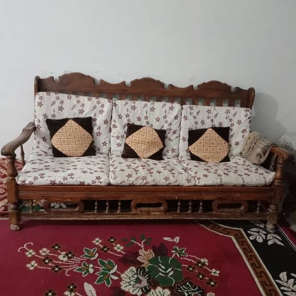 5 seater shesham wood sofa set 0