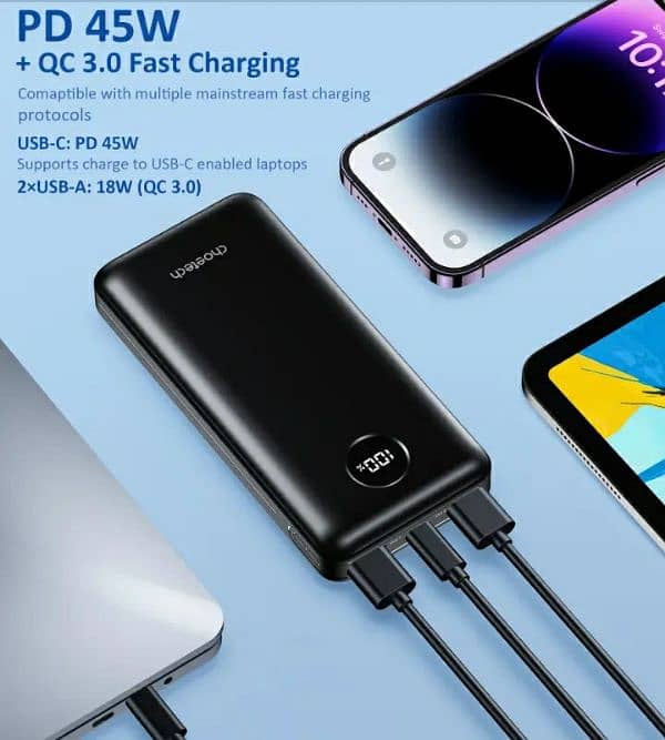 choetech PD 45w super fast charging power bank 2