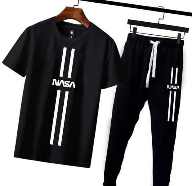 2pcs men's cotton Pranted track suit 0