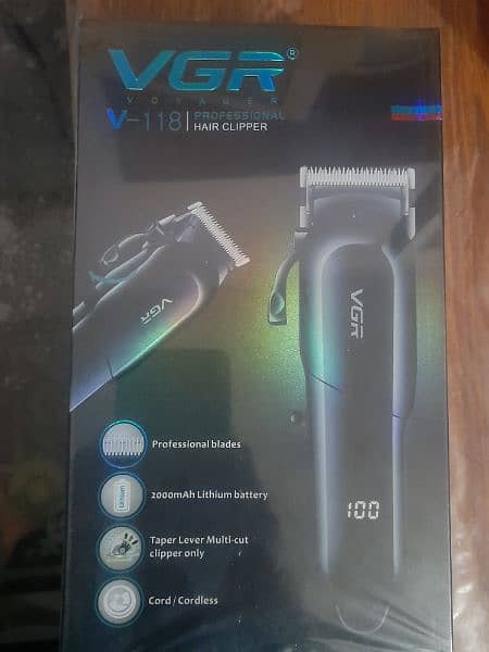 VGR V-118 Professional Hair Clipper Barber Hair Cut Machine 2