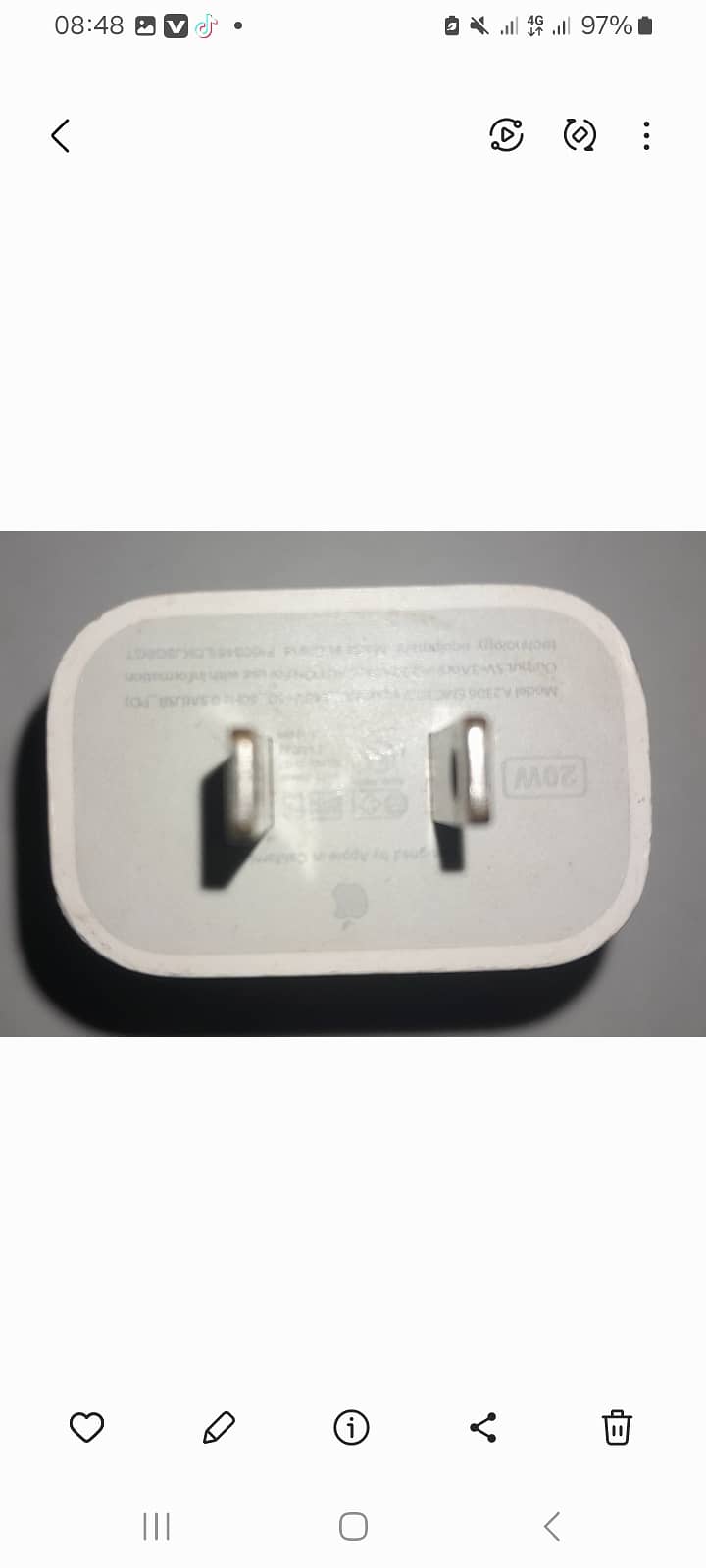 Iphone original charger 5