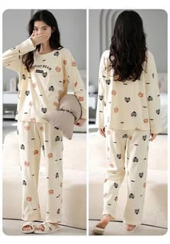 2 pcs Cotton Jersey Women's Sleepwear