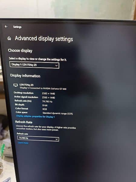 Lenovo 24 Inch Borderless 2k 75hz IPS LED Moniter 4