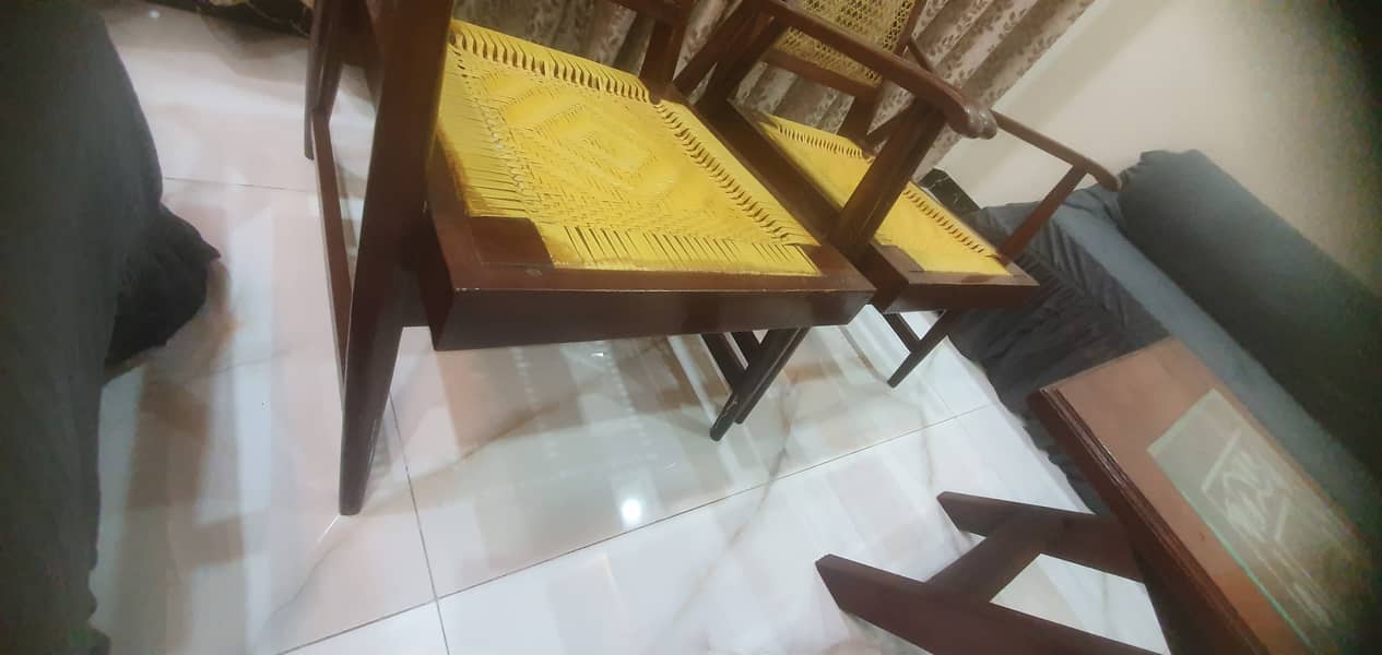 Solid Wooden Chairs for sale (4 Pieces) 4