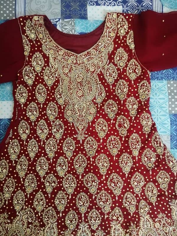 bridal lahanga for urgent sale, lahanga for baraat, 4