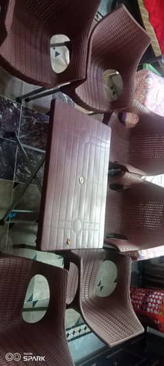 6 chair with tablee for sale