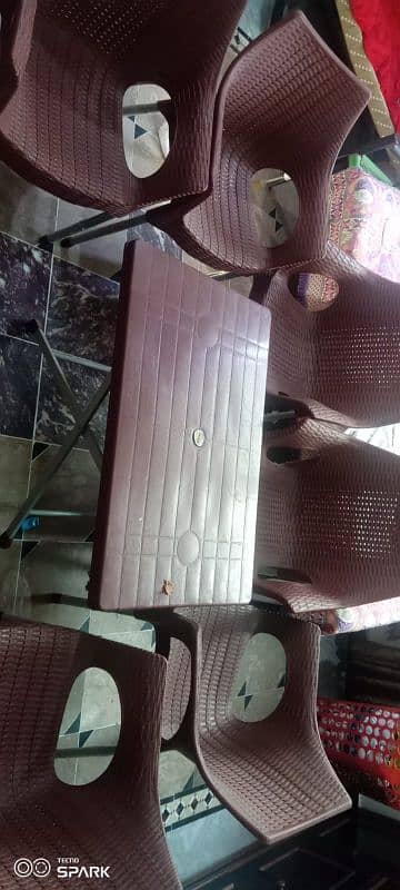 6 chair with tablee for sale 0