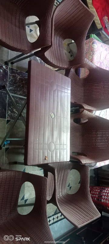 6 chair with tablee for sale 2