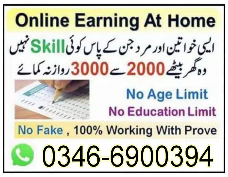 Online job at Home/Part Time/Data Entry/Typing/Assignments/Teaching 0