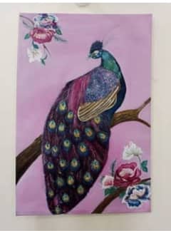 beautiful peacock painting