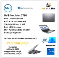 Dell Precision 7770 Intel Core i7-12th Gen Ram 16 GB SSD 512 GB 0