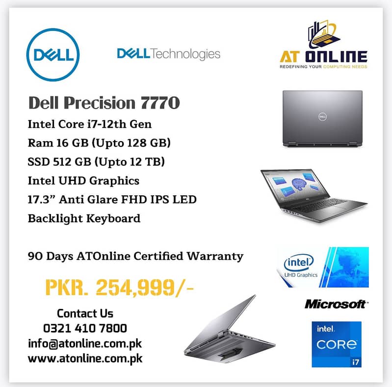 Dell Precision 7770 Intel Core i7-12th Gen Ram 16 GB SSD 512 GB 0