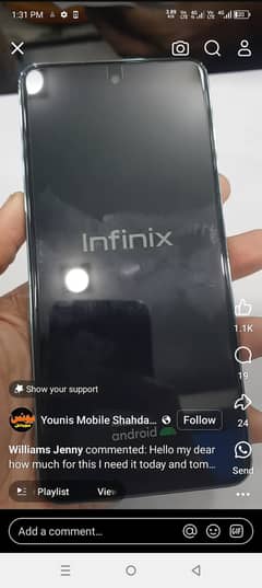 10/10 Infinix 6/128 hot 40i 3 month used 0