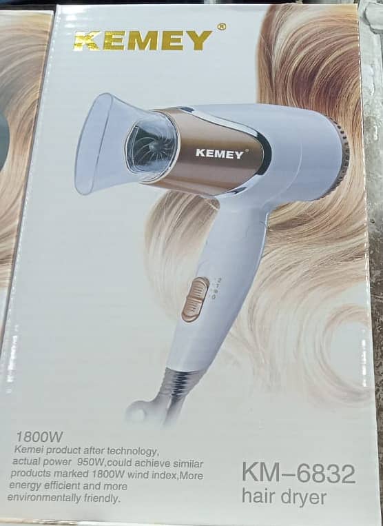 Kemey Hair Dryer 1800w Km-6832 0